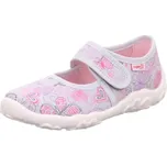 šedé textilní bačkorky Superfit s motýlky