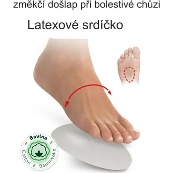 Vložka do bot SVORTO špičky bavlna se srdíčkem 025 vel.35-42, --- - 39-40