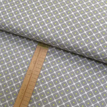 Bavlněné plátno - Kosočtverce šedé na bílé - šíře 150cm