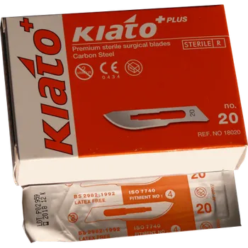 Skalpel Kiato Čepelka skalpelová č. 20 sterilní 100 ks