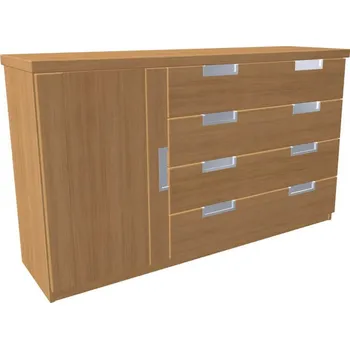 Komoda Komoda JELÍNEK GABRIELA G3DZ Buk, Jeans