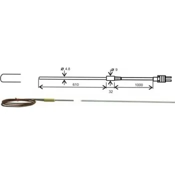 Termočlánková ponorná sonda "K", GT1150 s možností akreditované kalibrace