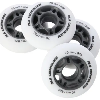 Příslušenství pro in-line NILS EXTREME Matná kolečka NILS Extreme PU 70x24 82A, bílá, 4 ks