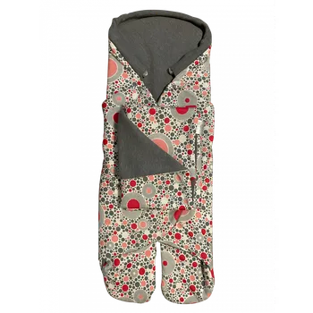 Zavinovačka CARATTI Set do kočárku Melody by C... deka a zavinovačka jaro-podzim Raspberry Dots