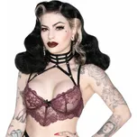 podprsenka dámská KILLSTAR - Tortured Souls Lace - WINE - XL