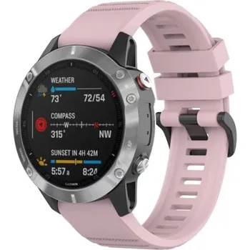Příslušenství k chytrým hodinkám eses Sportovní silikonový řemínek pro Garmin - Růžový, QuickFit 22 mm