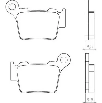 Brzdový komplet Brenta FT3056 zadní organické brzdové destičky na motorku HUSQVARNA SMR 511 rok 11-13