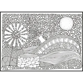 Plakát Jen tak z lásky Plakátová omalovánka Větrný mlýn 50x70 cm