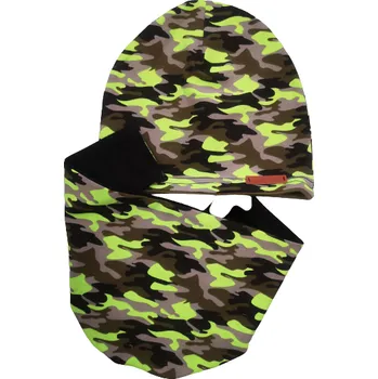 Kojenecká čepice Dino Dini Komplet čepice a nákrčníku 2147 maskáčová Rozměr: 40