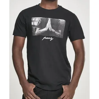 Pánské oblečení Tričko Mister Te Pray Tee - black XL