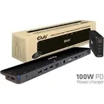 Club3D CSV-1564W100 Club3D dokovací stanice USB-C 3.2 s napájecím adaptérem Triple Display Dynamic PD, 100 W