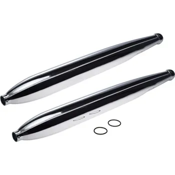 Výfuk pro motocykl Jawa 250 / 350 kývačka / panelka - výfuk chromový - sada / příruba