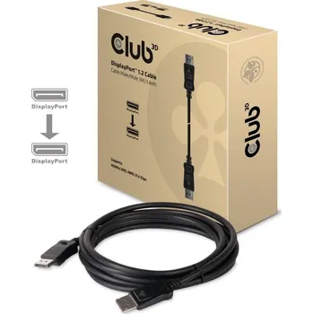 Kabel do PC Club3D Kabel certifikovaný DisplayPort 1.2, 4K60Hz UHD (M/M), 3m, 30 AWG CAC-1064