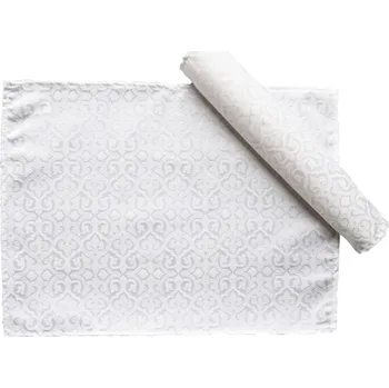 prostírání HEDVA ČESKÝ BROKÁT Ubrus Odaska prostírání 30x40 set 2 ks gotika bílá