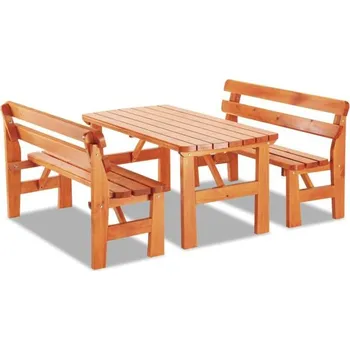 Zahradní sestava Krajča Dřevěná zahradní sestava Finland (3 díly) 200cm Povrchová úprava dřeva: Bez nátěru, Materiál: Borovice