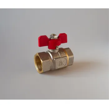 Vodovodní kohout V&G Valogin Kulový kohout FF, PN 30, motýl Velikost: 3/4”