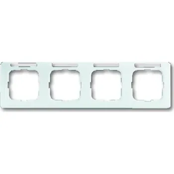 vypínač ABB REFLEX SI Rámeček 2CKA001754A4064 s popisovým polem, čtyřnásobný, vodorovný, kanálový, alpská bílá 2CKA001754A4064