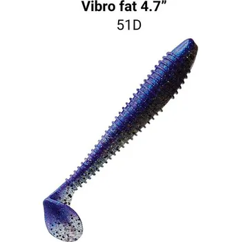 Umělá nástraha Gumová nástraha Crazy Fish Vibro Fat 12cm 51D (4ks)