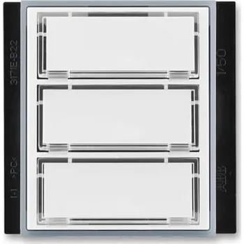 vypínač a zásuvka ABB ELEMENT Ovladač 3171E-A00300 04 zvonkový trojnásobný, bílá/ledová šedá 3171E-A00300 04