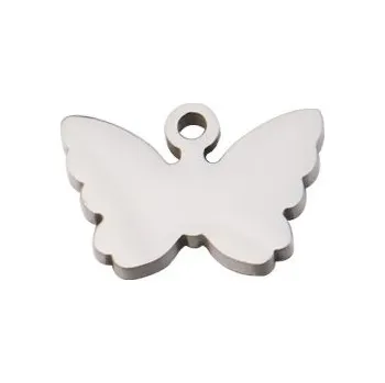 Materiál na výrobu šperku Šperky4U Ocelový přívěšek - motýlek - OK1386-ST