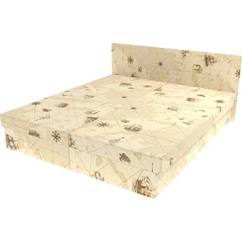 Postel Dvoupostel Mapa 195 × 170 cm lamelová