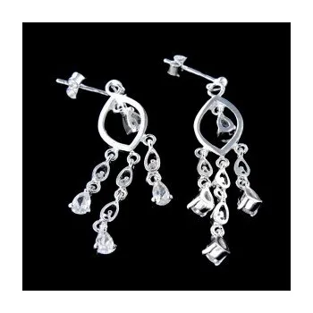 Náušnice Stříbrné náušnice na puzetu