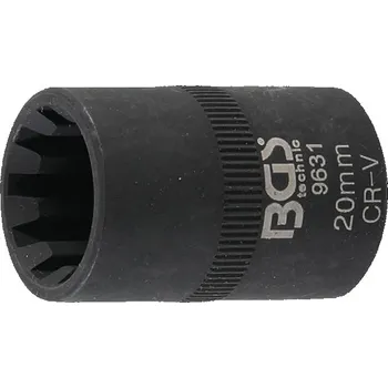 Nástrčná hlavice 1/2" 10hranná 20 mm BGS109631 na brzdové třmeny kotoučových brzd Pro VAG, Porsche (BGS 109631 Nástrčná hlavice 1/2" 10hranná 20 mm na brzdové třmeny kotoučových brzd Pro VAG, Porsche)