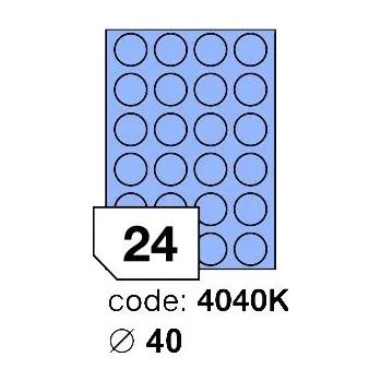 Samolepící etiketa Samolepící etikety Rayfilm Office průměr 40 mm 300 archů, matně modrá, R0123.4040KD