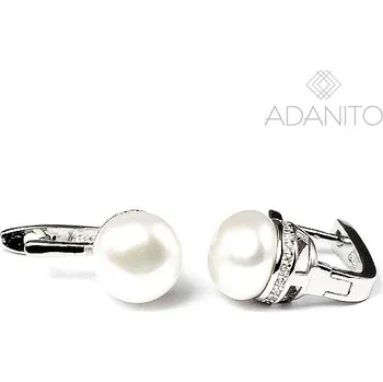 Náušnice Stříbrné náušnice s perlou a zirkony