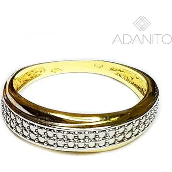 Prsten Zlatý prsten z kombinovaného zlata se zirkony