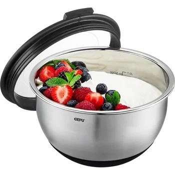 Nerezová mísa s víkem MUOVO 19 cm - GEFU (Mísa z nerezové oceli MUOVO 1 l - GEFU)