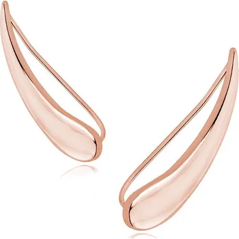 Náušnice Rose gold náušnice ve tvaru kapek - Meucci SLE034