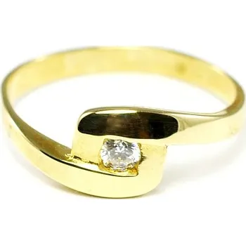 Prsten Prsten - žluté zlato - čirý kámen