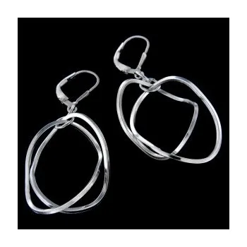 Náušnice Stříbrné náušnice s klasickým zapínáním