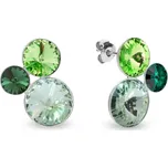 Stříbrné náušnice zelené se Swarovski Elements Sweetie K11223EM Emerald