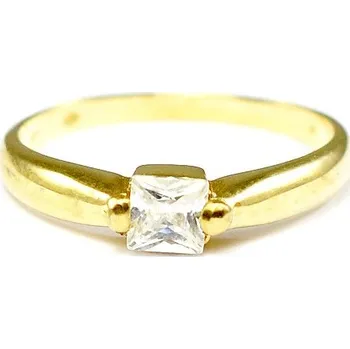 Prsten Prsten - žluté zlato - čirý kámen