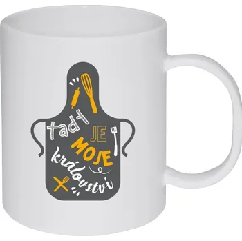 Hrnek 330 ml - plastový Tady je moje království - zástěra