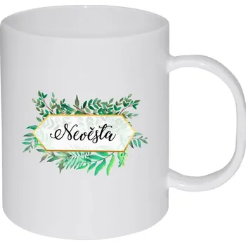 Hrnek 330 ml - plastový Nevěsta zelené listy