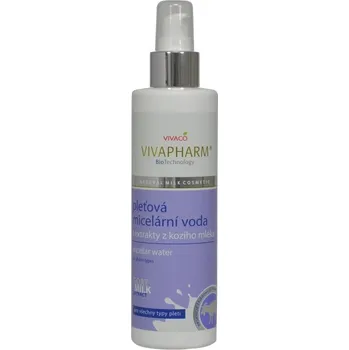 Přípravek na čištění pleti a oči Vivaco Vivapharm Pleťová micelární voda s extrakty z kozího mléka 200 ml