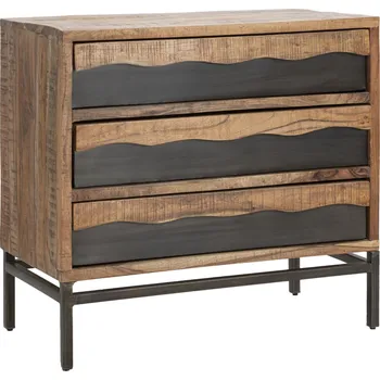 Komoda Komoda Mauro Ferretti Ytaro III, 88x45x80 cm, hnědá/černá