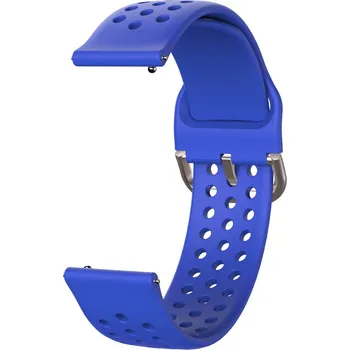 Příslušenství k chytrým hodinkám Silikonový sportovní řemínek 20mm se sponou pro hodinky Samsung / Huawei / Xiaomi / Garmin Barva: Přízračně modrá