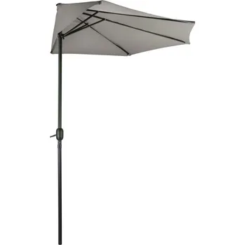 Stínicí technika DEMA Půlkruhový slunečník 300 cm La Spezia, šedý