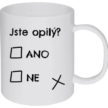 Hrnek 330 ml - plastový Jste opilý? Ano x ne