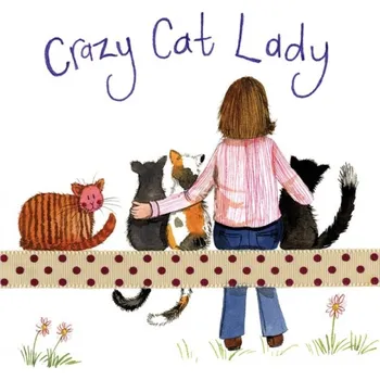 Podtácek Podložka, podtácek Crazy cat lady, Alex Clark (Podložka kočka, s kočkou)
