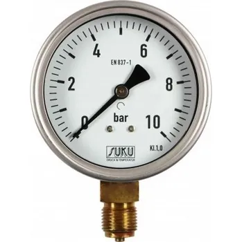 Ventil SUKU manometr nerezový typ 5331 D 100 0 - 100 kPa G1/2"