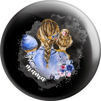 Placka Jsem máma - chlapeček a holka