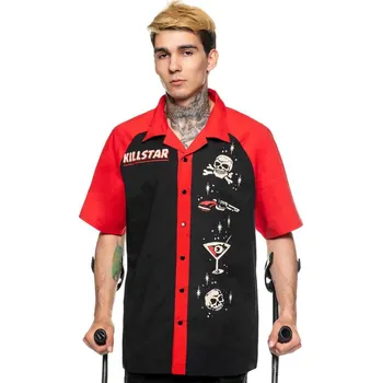 Pánská košile košile pánská KILLSTAR - She Devil Bowling - Black - XS