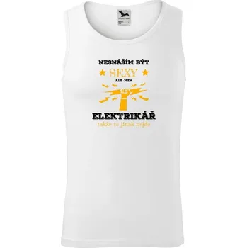 Pánské tílko Pánské tílko Malfini Core Nesnáším být sexy, ale jsem elektrikář
