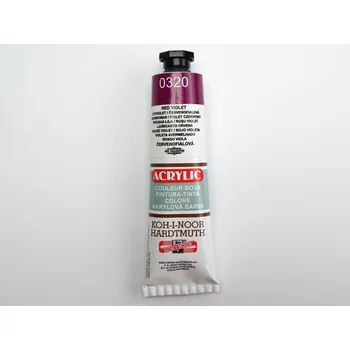 Vodová barva Akrylová barva, 40 ml, Kohinoor, červenofialová