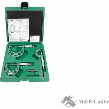 Sada tří vnějších mikrometrů 0-75/0,01 mm INSIZE